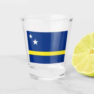 Curacao Country Vacation Flag National Patriotic Shot Glass