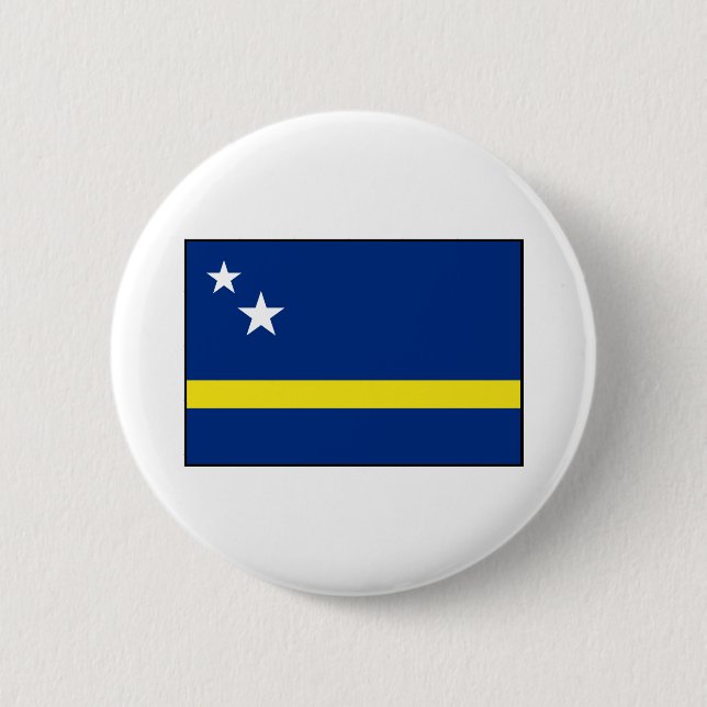 Curacao - Curacaoan Flag 6 Cm Round Badge (Front)