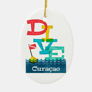 Curaçao Dive - Colourful Scuba Ceramic Ornament