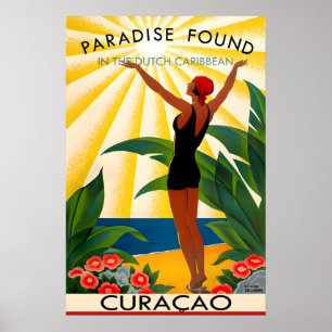 Curacao Dutch Caribbean Tropical ABC Islands Poster