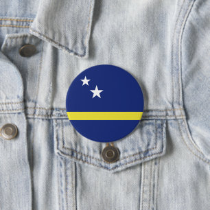 Curaçao flag 7.5 cm round badge