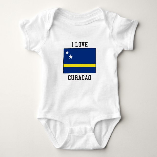 Curacao, Flag Baby Bodysuit (Front)