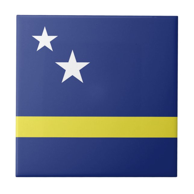 Curaçao flag ceramic tile (Front)