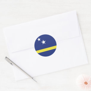 Curaçao flag classic round sticker