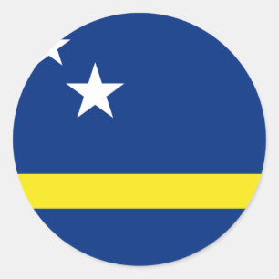 Curacao Flag CW Classic Round Sticker