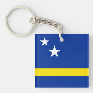 Curacao Flag Key Ring