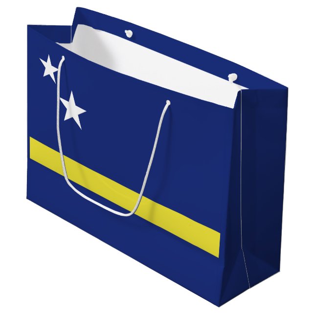 Curaçao flag large gift bag (Front Angled)