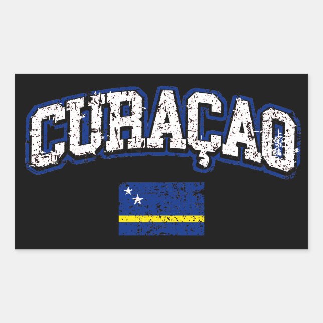 Curaçao Flag Rectangular Sticker (Front)
