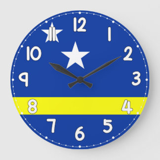Curacao Flag Wall Clock – Patriotic Caribbean