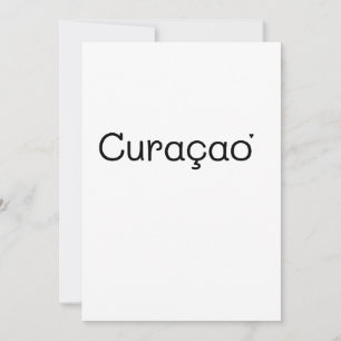 Curaçao - minimalistic typography card