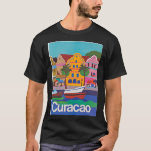 Curacao Retro Vintage Travel Poster T-Shirt