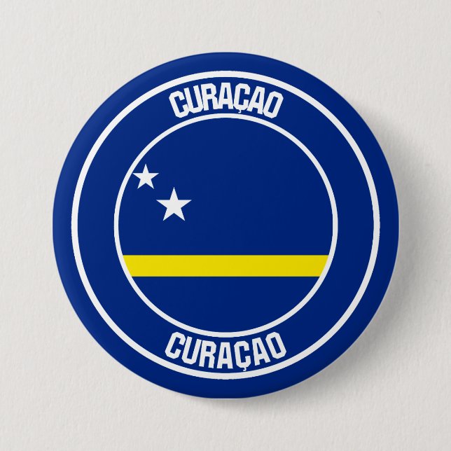 Curaçao Round Emblem 7.5 Cm Round Badge (Front)