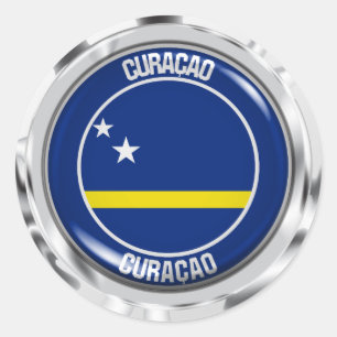 Curaçao Round Emblem Classic Round Sticker