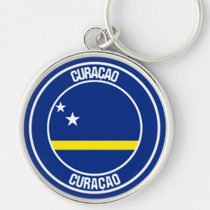 Curaçao Round Emblem Key Ring