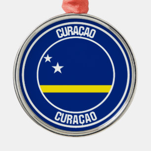 Curaçao Round Emblem Metal Ornament