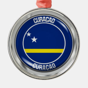 Curaçao Round Emblem Metal Ornament