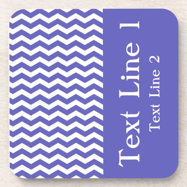 Curacao Shores Wave Chevron customisable Coaster (Front)