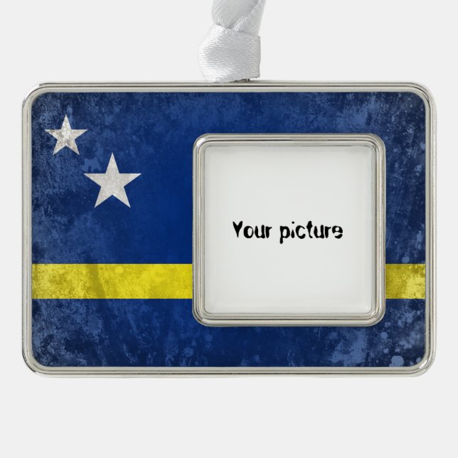 Curacao Silver Plated Framed Ornament (Front)