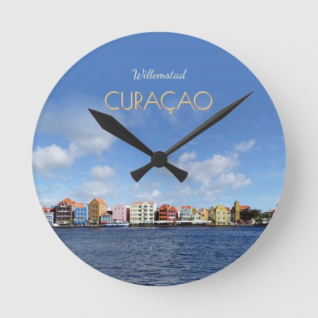 Curaçao Skyline Clock (Front)