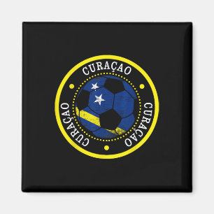 Curacao Soccer Ll,curacao,flag Of Curacao,curacao  Magnet