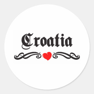 Curacao Tattoo Style Classic Round Sticker
