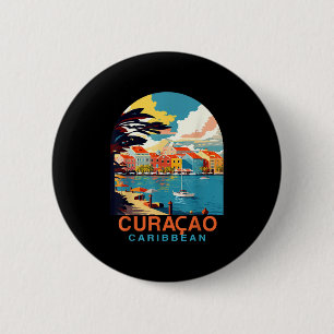 Curacao Travel Summer Vacation Curacao Caribbean I 6 Cm Round Badge