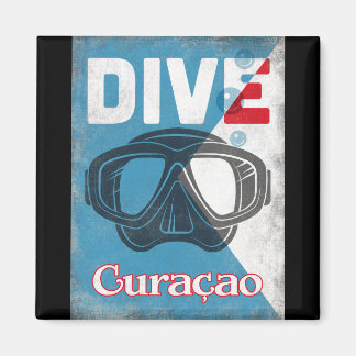 Curaçao Vintage Scuba Diving Mask Magnet
