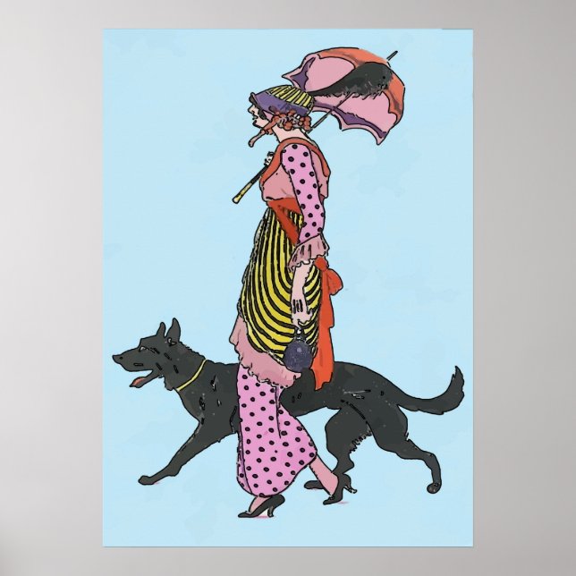 Curb your dog sign, add text, poster (Front)