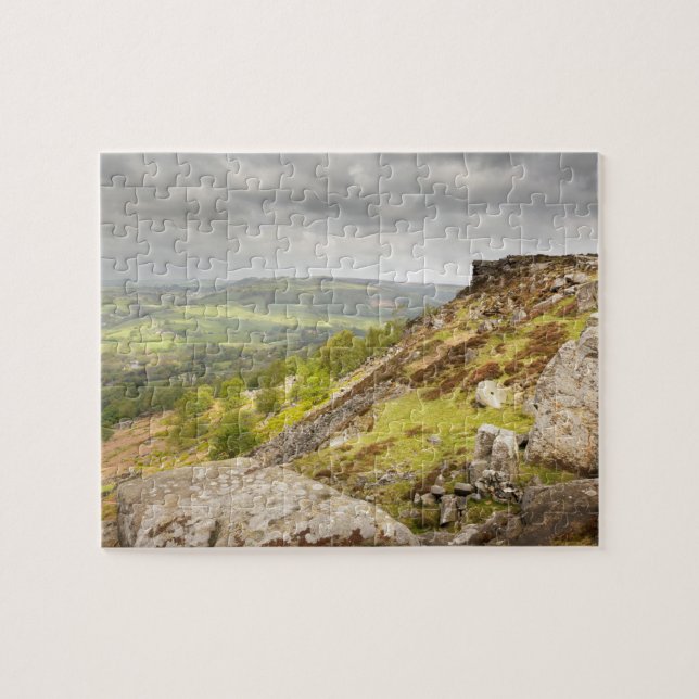 Curbar Edge in Derbyshire, the Peak District photo Jigsaw Puzzle (Horizontal)