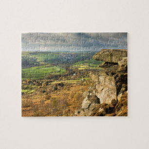 Curbar Edge view, Peak District souvenir photo Jigsaw Puzzle