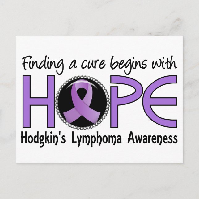 Cure Begins With Hope 5 Hodgkin's Lymphoma Postcard (Front)