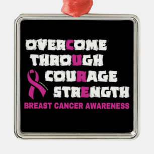 CURE...Breast Cancer Metal Ornament