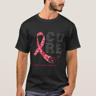 CURE Burgundy Ribbon Brain Aneurysm Awareness T-Shirt