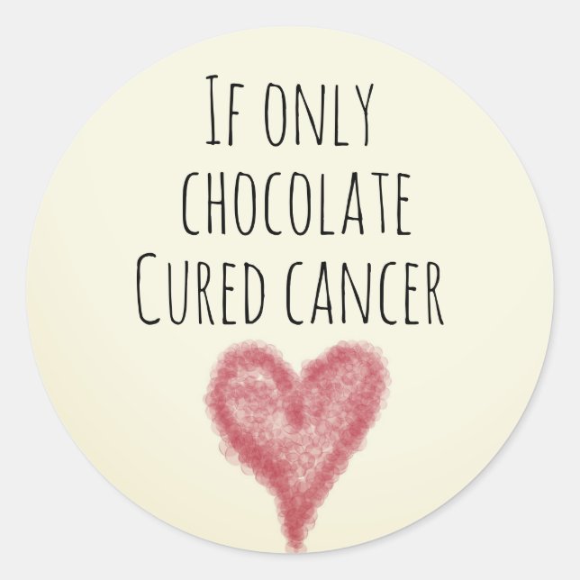 Cure Cancer Classic Round Sticker (Front)