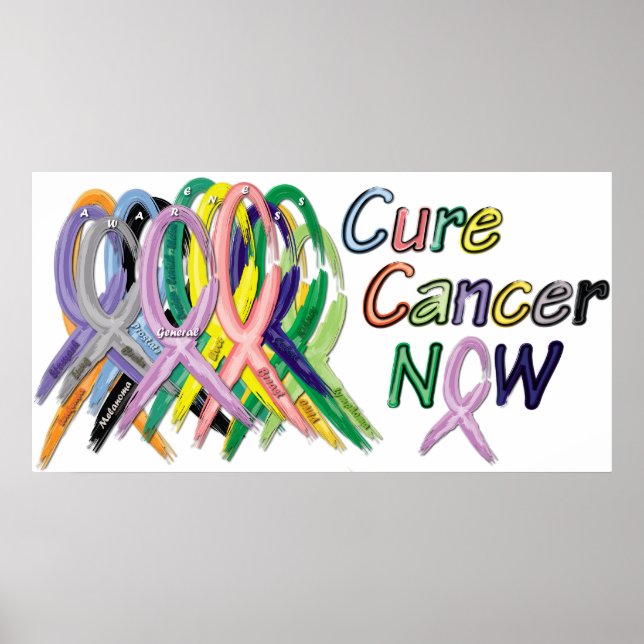 Cure Cancer NOW Awareness Poster (Front)