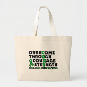 CURE...Celiac Large Tote Bag