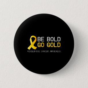 Cure Childhood Cancer Awareness Golden Ribbon for 6 Cm Round Badge