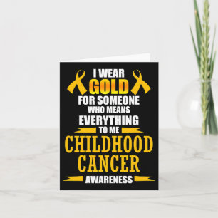 Cure Childhood Cancer Awareness Golden Ribbon For Card