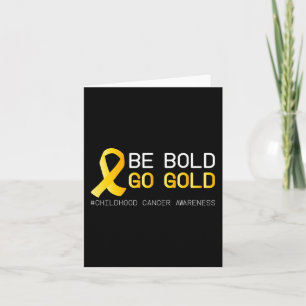 Cure Childhood Cancer Awareness Golden Ribbon for  Card