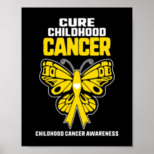 Cure Childhood Cancer Gold Ribbon Awareness Butter Poster