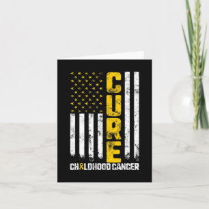 Cure Childhood Cancer Gold Ribbon Mum Kid Awarenes Card
