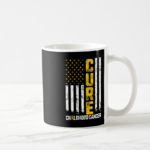 Cure Childhood Cancer Gold Ribbon Mum Kid Awarenes Coffee Mug
