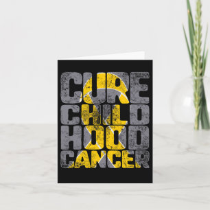 Cure Childhood Cancer Gold Ribbon Support Awarenes Card