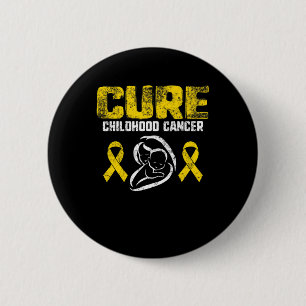 Cure Childhood Cancer Gold Ribbon Support Mum awar 6 Cm Round Badge