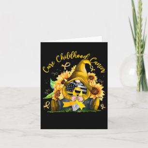 Cure Childhood Cancer Golden Ribbon Gnome Cancer A Card
