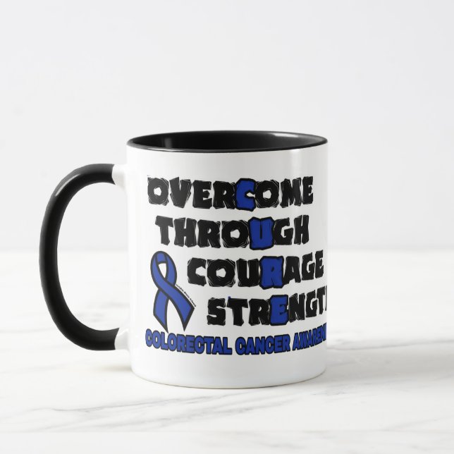 CURE...Colourectal Cancer Mug (Left)