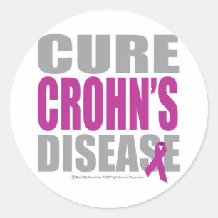 Cure Crohn's Disease Classic Round Sticker