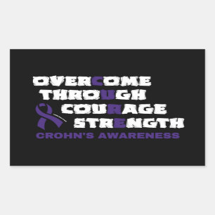 CURE...Crohn's Rectangular Sticker
