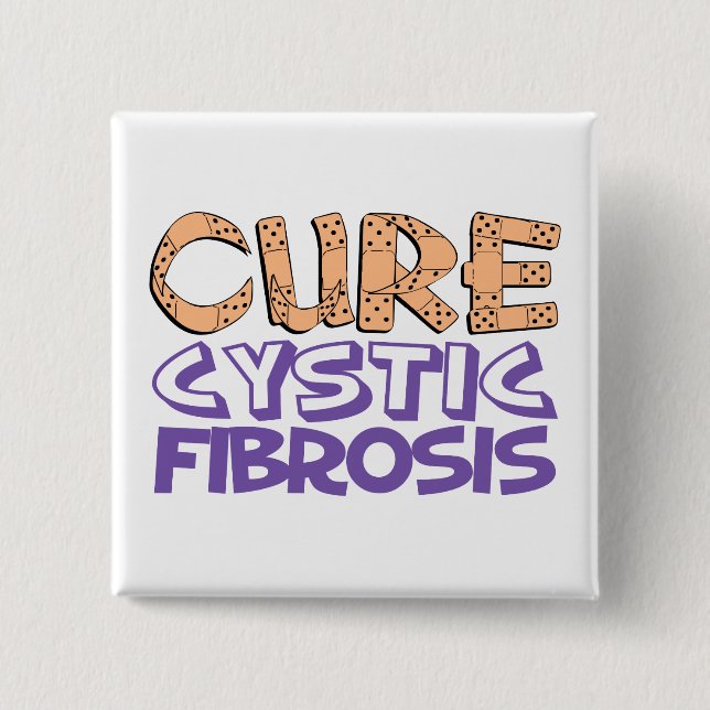 Cure Cystic Fibrosis 15 Cm Square Badge (Front)
