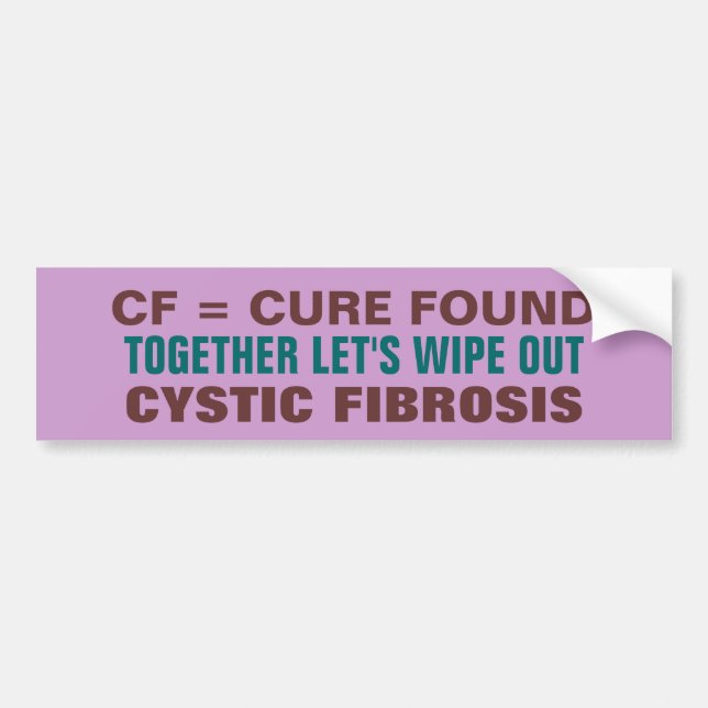 Cure Cystic Fibrosis Bumper Sticker (Front)